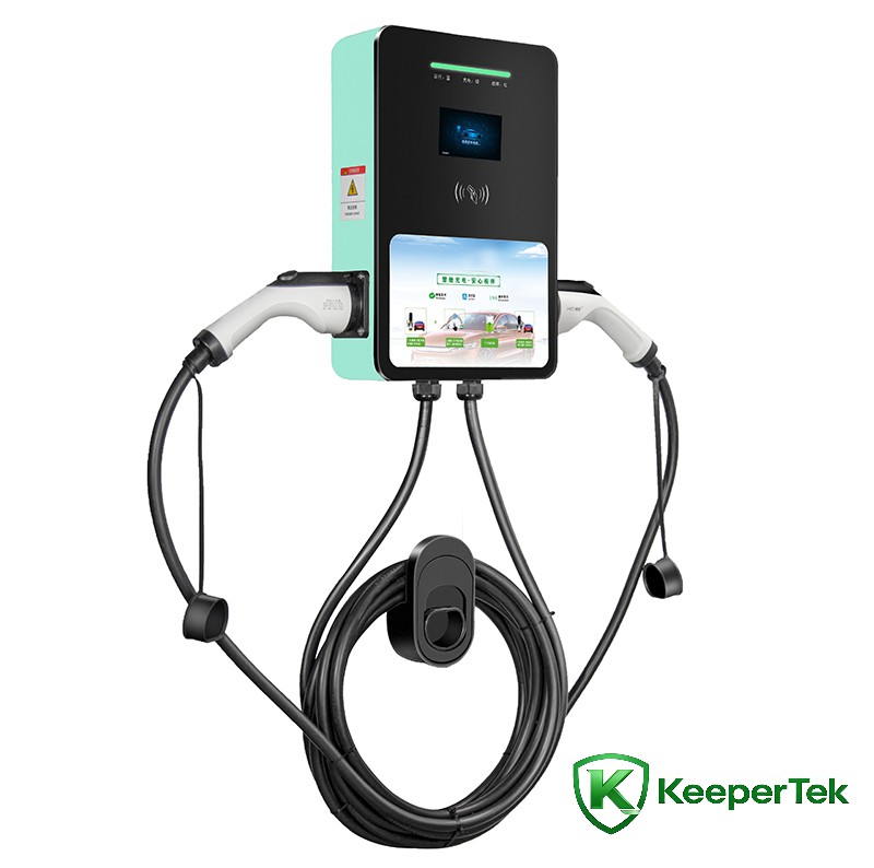 Pile de charge ca à pistolet simple et double sur pied 7KW/14KW KT-HC06
